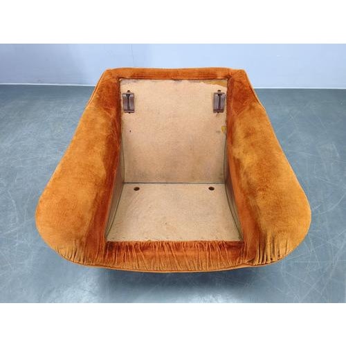 Space Age Italian Lounge Chairs in Orange Upholstery, 1970s, Set of 2 For Sale - Image 17 of 18