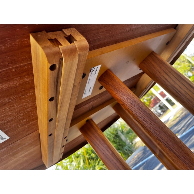 Mid Century Nordic Modern Teak Extendable Dining Table For Sale - Image 15 of 18