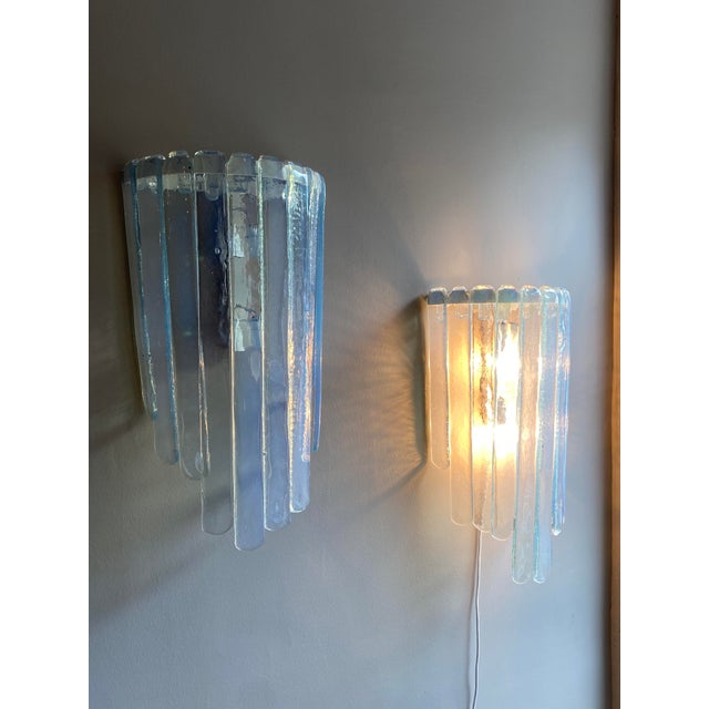 Large Waterfall WATAPMH2 Model Wall Lamps from Mazzega, 1970, Set of 2 For Sale - Image 12 of 18