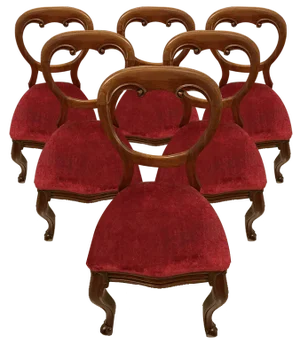 Victorian Mahogany Dining Chairs, 1860s, Set of 6