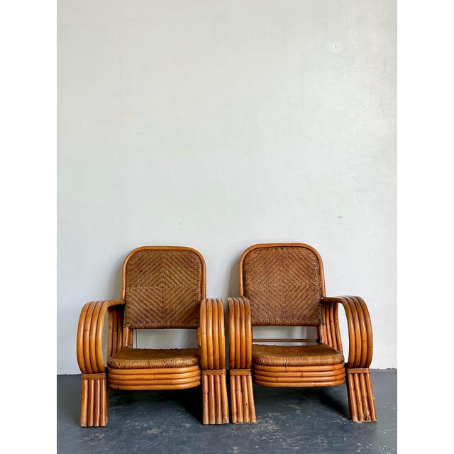 Vintage Bent Rattan Lounge Chairs - A Pair For Sale - Image 12 of 18