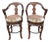 Maitland Smith Style Swivel Bar Stools - Carved Wood, Upholstered Seats, Priced to Sell For Sale