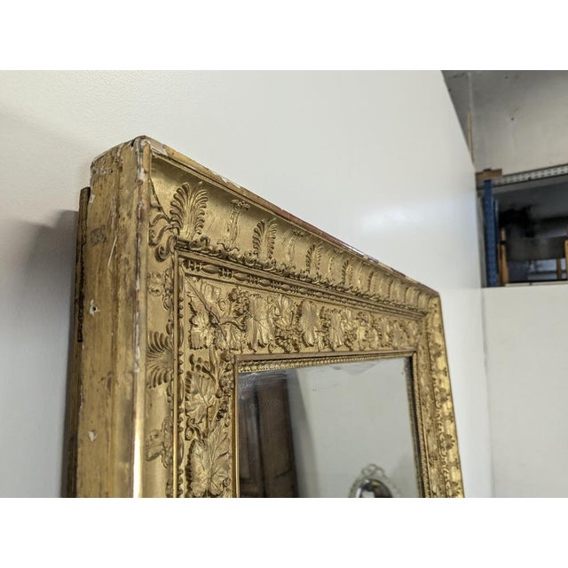 Restoration Mirror with Wine-Themed Decoration For Sale - Image 3 of 10