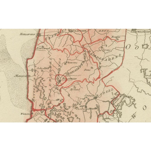 Antique Dutch Map of Westergo in Friesland by Von Reilly, 1791 For Sale - Image 4 of 10