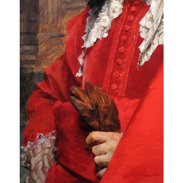 Ferdinand Victor Leon Roybet, Le Mousquetaire, 1880, Oil on Panel For Sale - Image 9 of 18