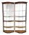 Henredon Set of 2 Cherry Wood Vitrine Illuminated Display Cabinets Book Matched Pair For Sale