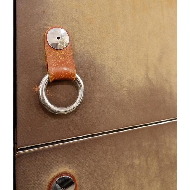 Wardrobes in Brown Suede and Metal by Guido Faleschini, 1960s, Set of 2 For Sale - Image 3 of 13