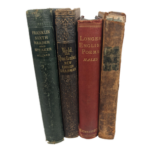 Antique American School Books, 1831–1876, Set of 4