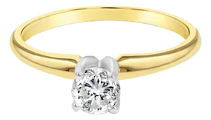 Quarter Carat Brilliant Solitaire Diamond Engagement Ring, Size 3