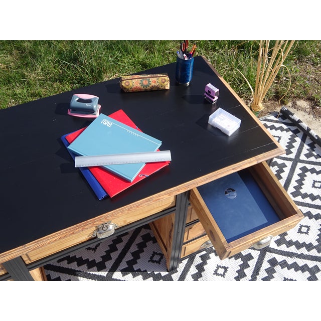 Vintage Desk in Pine, 1940s For Sale - Image 9 of 18