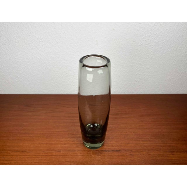 Mid-Century Modern Danish Labrador Series Vase in Green Glass by Per Lütken for Holmegaard, 1950s, in Very Good...