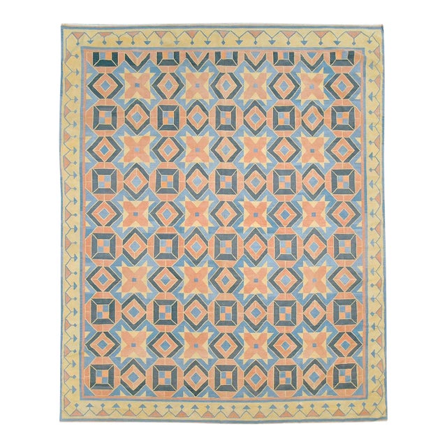 Galerie Shabab Collection Mid-20th Century Indian Flatweave Dhurrie Carpet For Sale