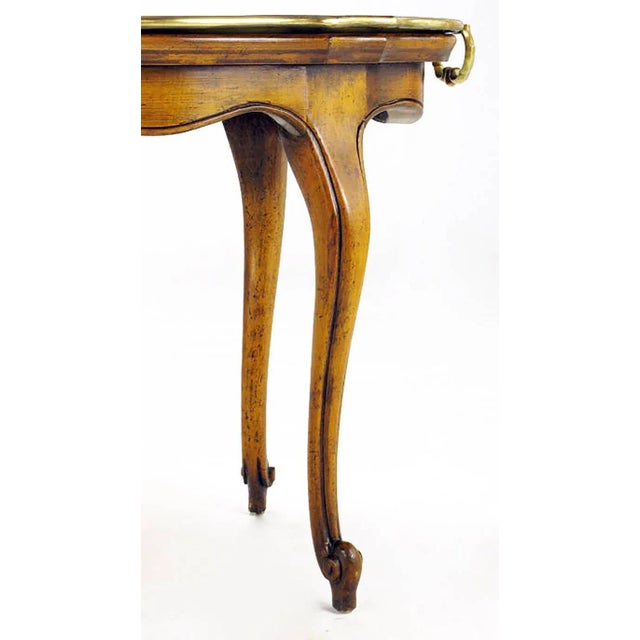 Brass Yale Burge, Louis XV Style Coffee Table With Solid Brass Tray For Sale - Image 8 of 10
