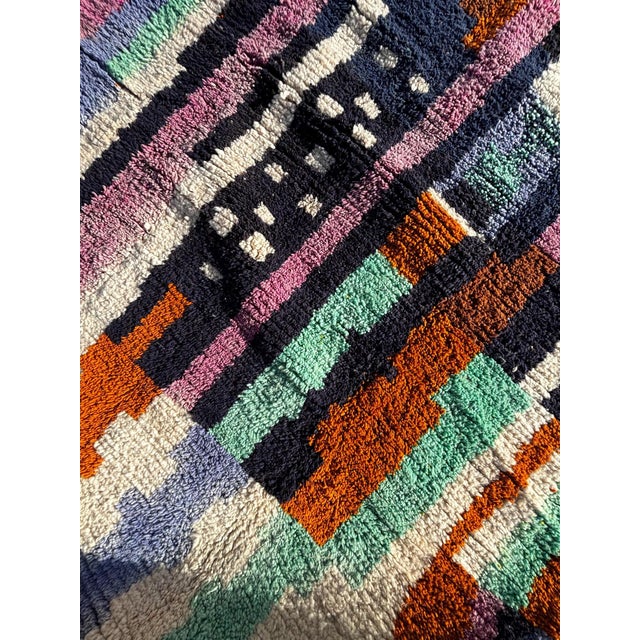 Colorful Berber Area Rug For Sale - Image 6 of 11