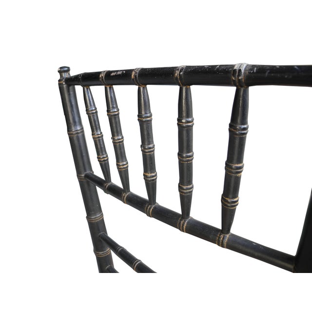 Set Of Four Faux Bamboo Wood And Rush Decorative Chairs Chairish