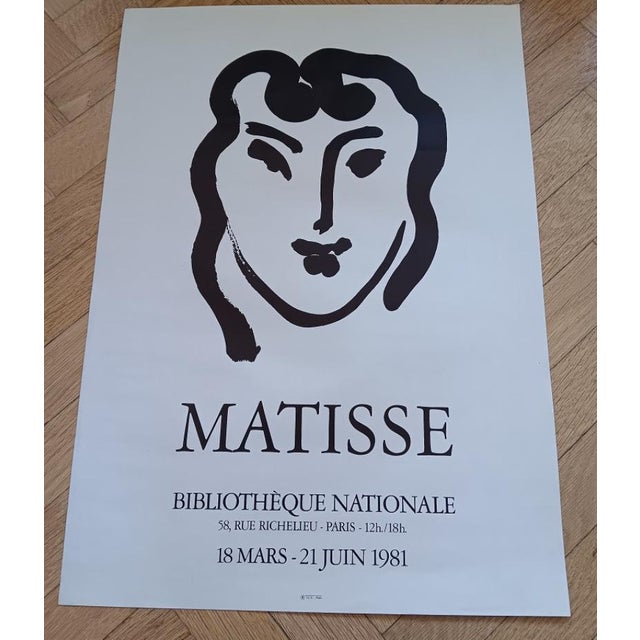 Paper Original Exhibition Poster, National Library, Paris after Henri Matisse, 1981 For Sale - Image 7 of 8