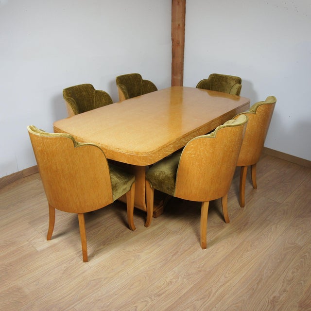 Art Deco Dining Suite by Harry & Lou Epstein, 1930s, Set of 7 For Sale - Image 4 of 18