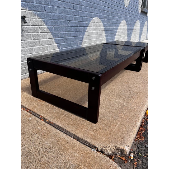 Attributed to Percival Lafer Brazilian Rosewood and Glass Coffee Table and Side Tables, Set of 3, 1960s For Sale - Image 13 of 17