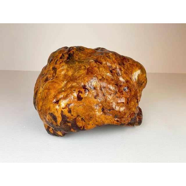 Large Swedish Folk Art Organic Burl Bowl, 1960s For Sale - Image 12 of 16