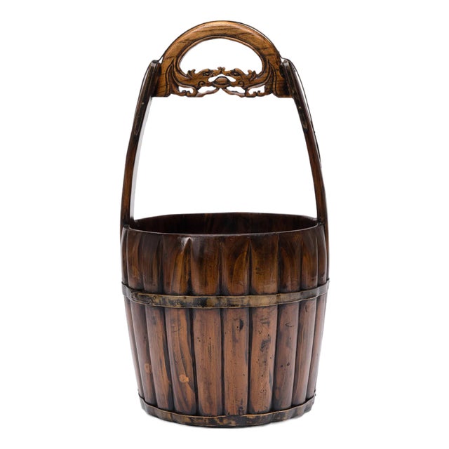 Chinese Twin Dragon Water Pail, C. 1850 For Sale