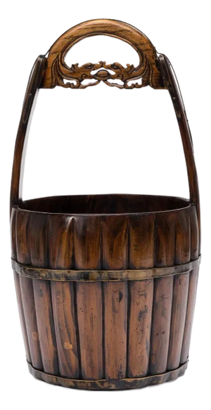 Chinese Twin Dragon Water Pail, C. 1850