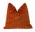Mid-Century Modern Abstract Style Orange Velvet Feather/Down Pillow For Sale - Image 4 of 6