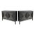 New Uttermost Organic Modern Distressed Black and Gilt Cabinets - Pair For Sale