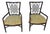 Pair of 2 Barbara Barry Script Armchairs From McGuire For Sale