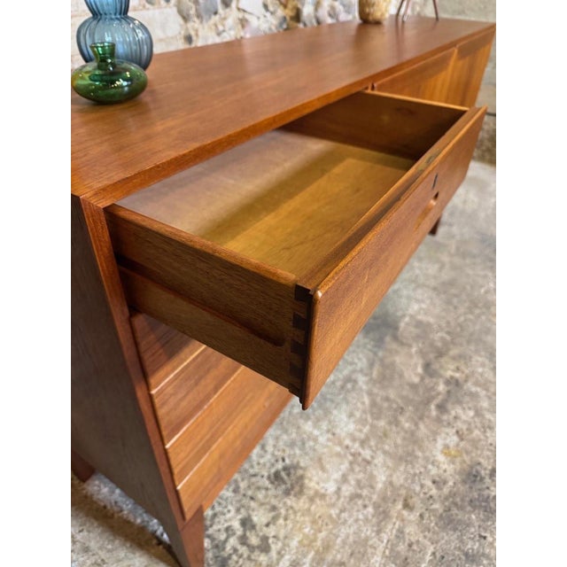 Brown Mid-Century Danish Teak Sideboard by Kai Winding, 1960s For Sale - Image 8 of 18