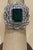 6.5 Carat Green Tourmaline & 4.2 Carat Diamond Cocktail Ring 18 Karat White Gold For Sale - Image 10 of 18
