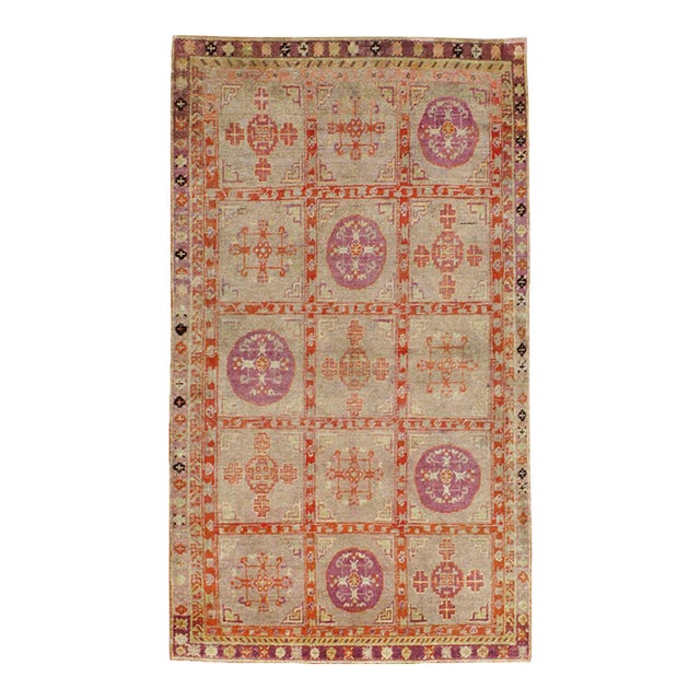 Galerie Shabab Collection Early 20th Century East Turkestan Khotan Rug For Sale