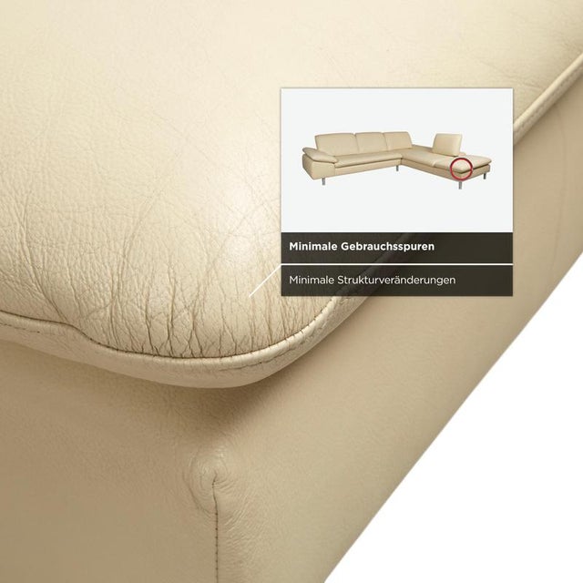 Cream Leather Corner Sofa from Loop For Sale - Image 13 of 18