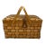 Mid 20th Century Vintage Picnic Woven Basket With Dining Set- 21 Pieces For Sale