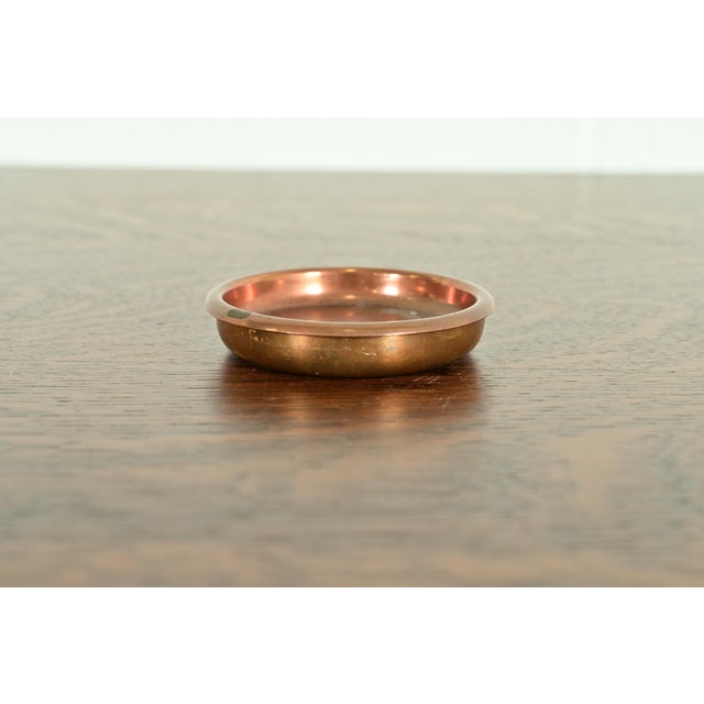 A gorgeous antique Arts & Crafts or Art Deco period bronze ashtray or catchall with insert Attributed to Heintz Art Metal...