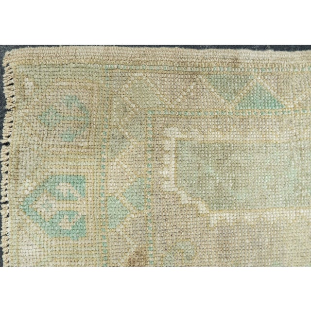 Early 21st Century Turkish Mini Rug Oriental Hand Knotted Vintage Rug 1'9" x 3'11" #21013 For Sale - Image 5 of 8