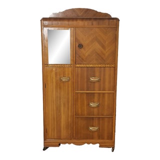 1930s Art Deco Waterfall Wardrobe For Sale