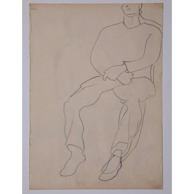 Portrait of Man is an original Contemporary artwork realized in the half of the 20th Century. Original Drawing on paper....