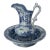 1980s Vintage Blue and White Asian Jug and Basin Set For Sale