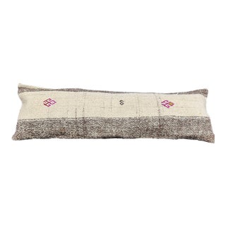 Turkish Hemp Pillow Cushion Natural Beige Gray Cushion Cover 14x45 For Sale