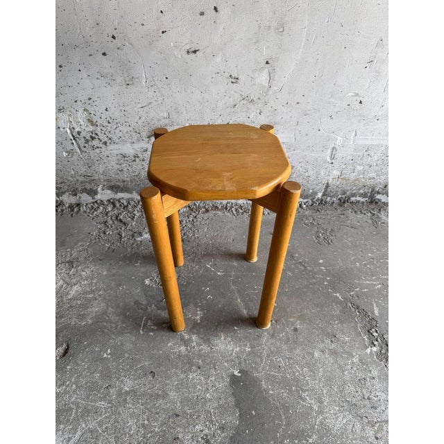 Vintage stool in solid wood with organically shaped top This charming stool combines simplicity with character. The...