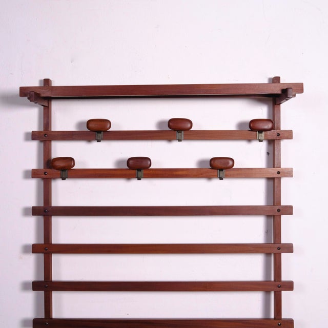Vintage Wooden Coat Stand by Carlo Enrico Longhi for Elam, 1960s For Sale - Image 4 of 16