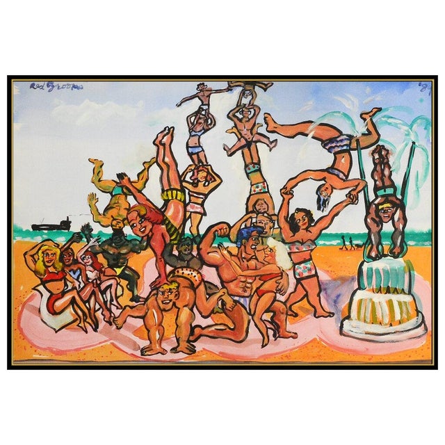 Pop Art 1980s Muscle Beach, Red Grooms For Sale - Image 3 of 6