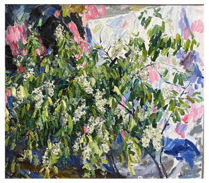 Georgij Moroz, Cherry Flowers, 1997, Oil Painting