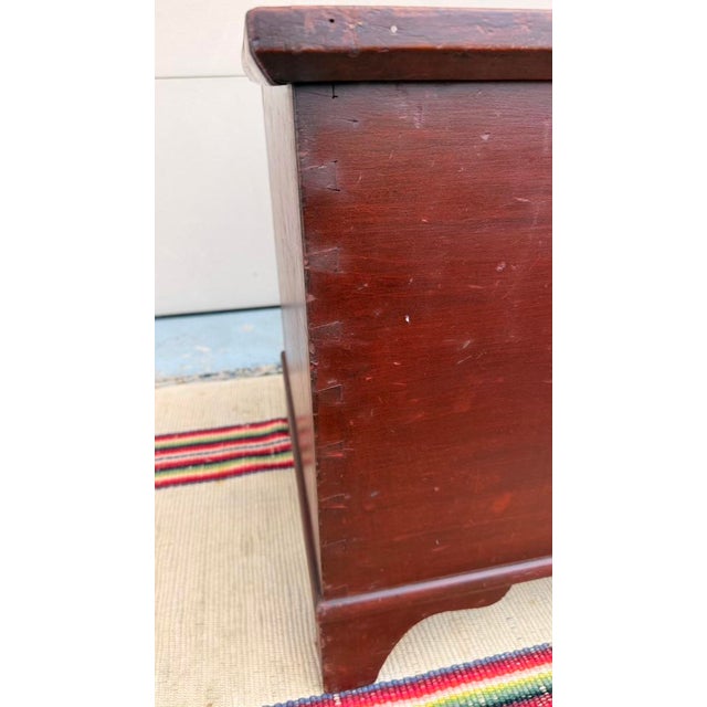 Antique Pennsylvania Red Painted Blanket Chest, Circa 1830s For Sale - Image 9 of 13