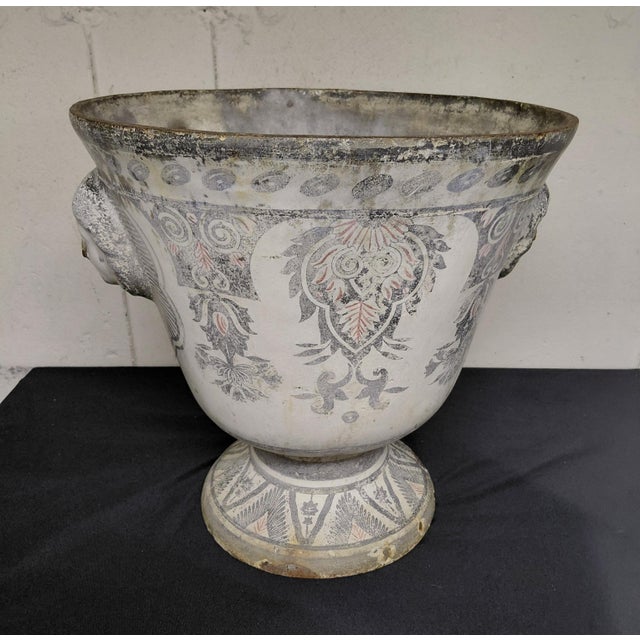 19th Century Enameled Cast Iron Urn For Sale In New York - Image 6 of 9