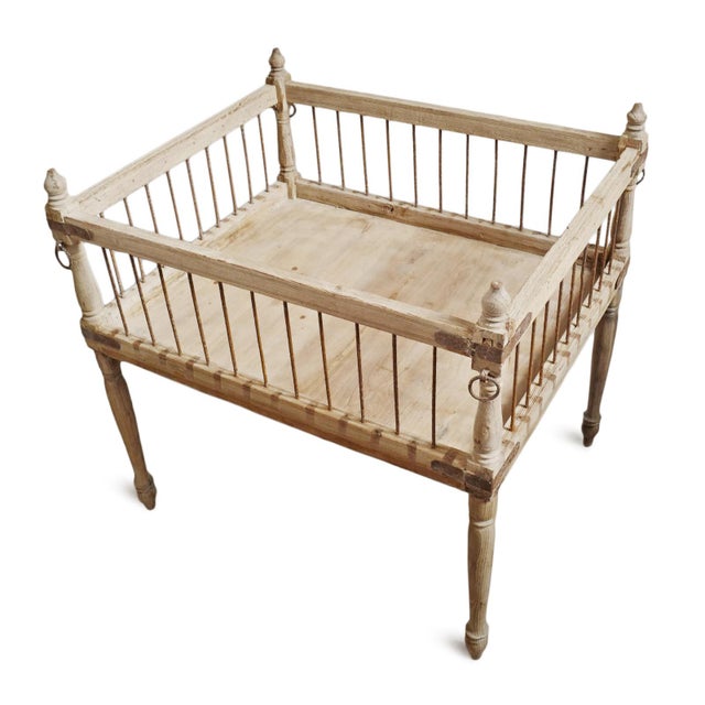 Antique India Bleached Teak & Iron Display Table For Sale - Image 4 of 5