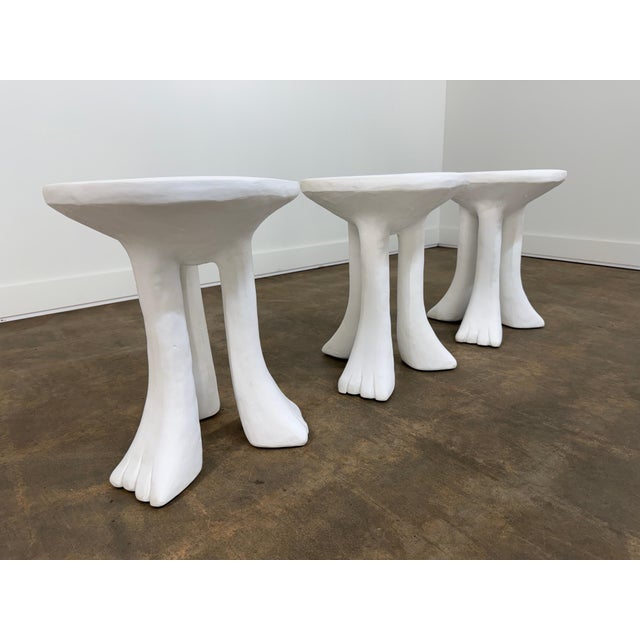 John Dickinson for Sutherland "African" Three-Legged Tables, Set of Three For Sale - Image 14 of 18