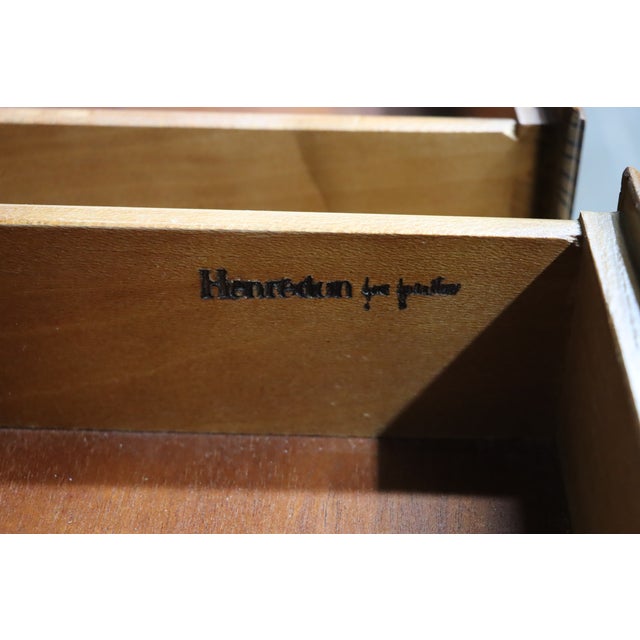 Henredon Oak Console Table With Drawers For Sale - Image 10 of 14