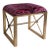Scalamandre Maison by Port 68 Medallion Le Tigre Red Single Bench, Gold Frame For Sale
