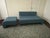 Blue sofa and single seat with chrome tubular legs. Manufactured by Hitch Myluis and design by Shin and Tomoko Azumi HM30...